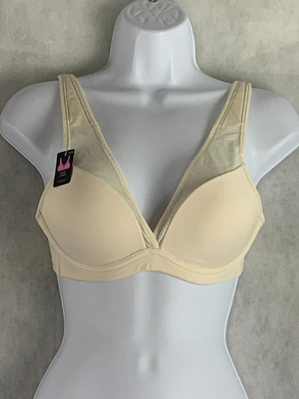 Heidi by Heidi Klum Wireless Breathable Push-Up T-Shirt Bra, Nude, 6 / Medium